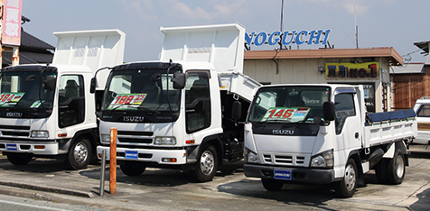 大型トラックまで幅広い取扱い